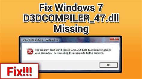 d3dcompiler_47 dll is missing windows 7